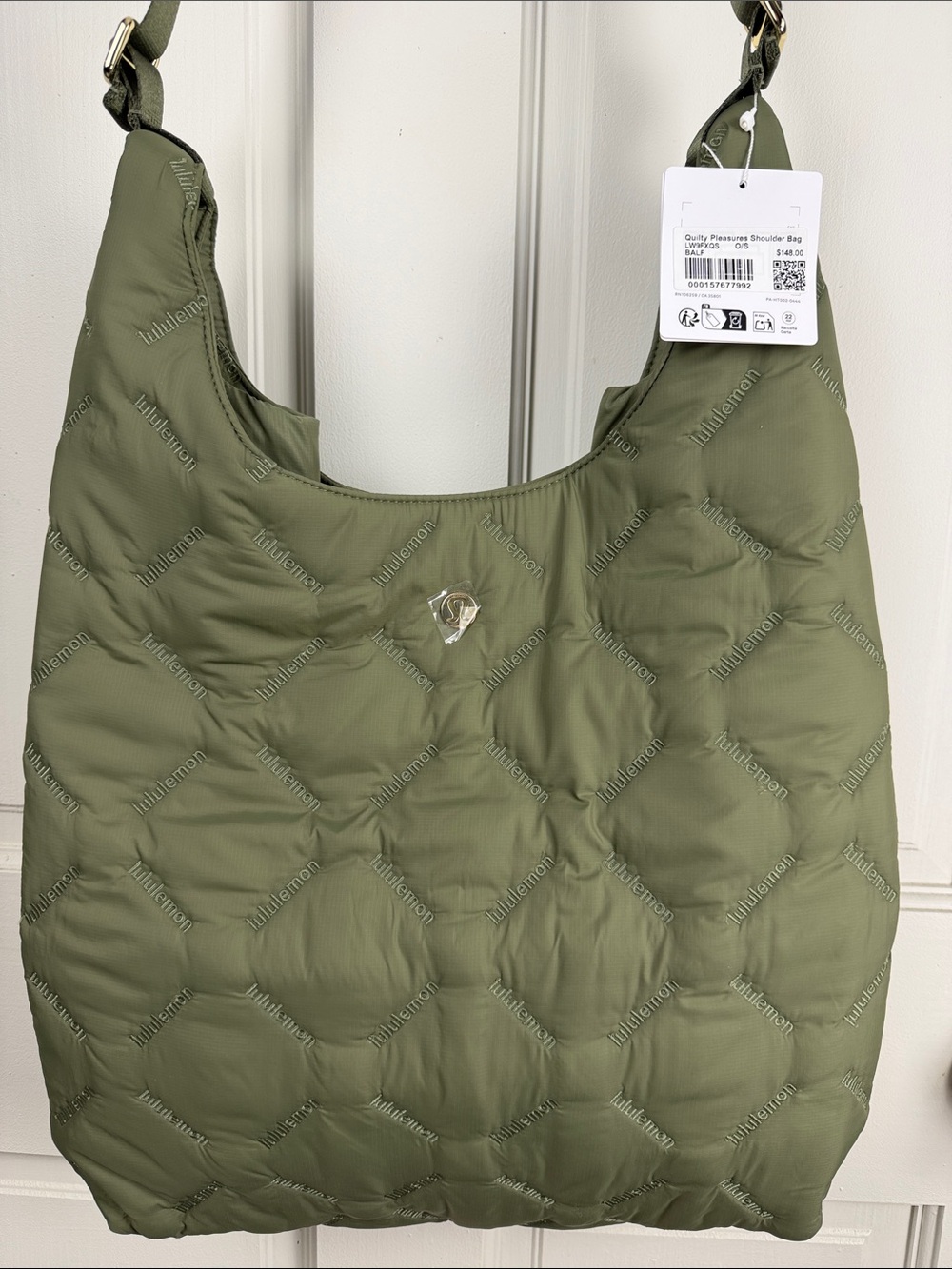 NWT Lululemon Quilty Pleasures Shoulder Bag – Olive Green